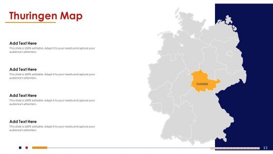 Federal Republic Of Germany And States Map PowerPoint Template