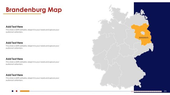 Federal Republic Of Germany And States Map PowerPoint Template