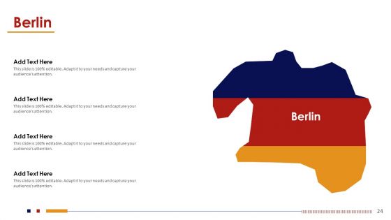 Federal Republic Of Germany And States Map PowerPoint Template