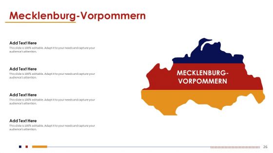 Federal Republic Of Germany And States Map PowerPoint Template