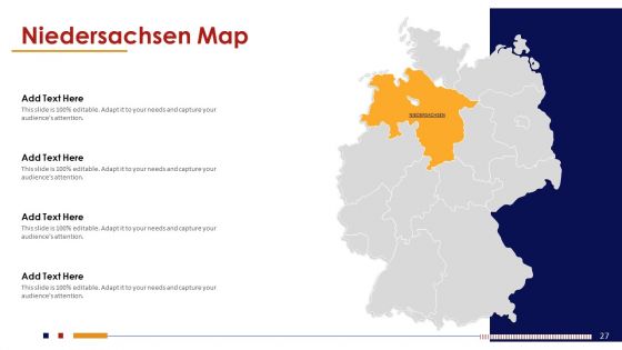 Federal Republic Of Germany And States Map PowerPoint Template