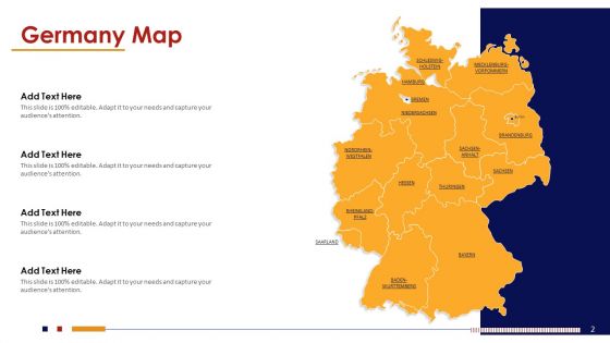 Federal Republic Of Germany And States Map PowerPoint Template