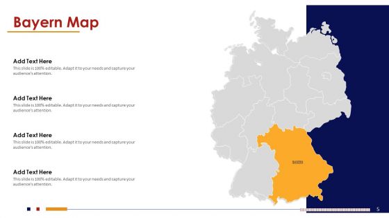 Federal Republic Of Germany And States Map PowerPoint Template