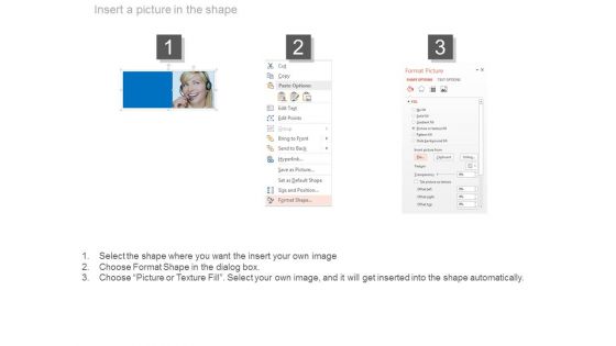 Female Customer Care Executive Powerpoint Slides