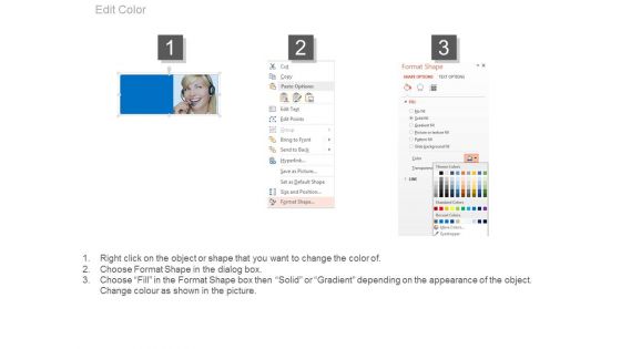 Female Customer Care Executive Powerpoint Slides