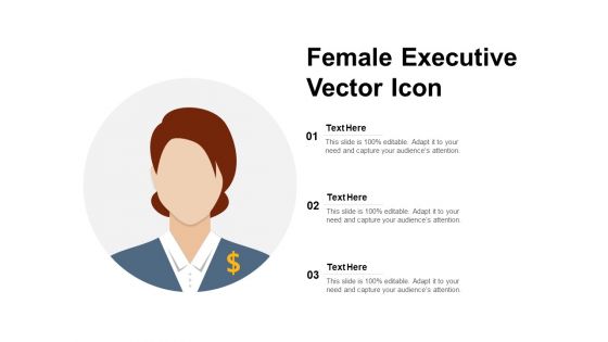 Female Executive Vector Icon Ppt PowerPoint Presentation Summary Guidelines PDF