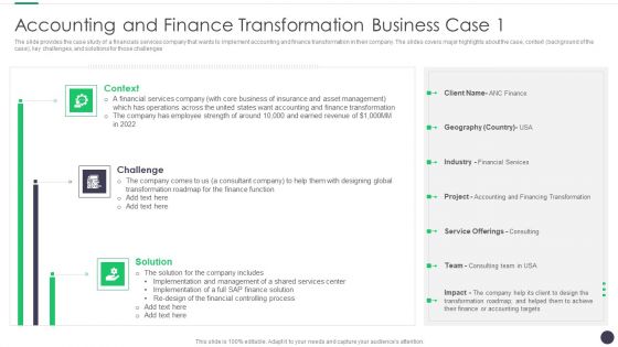 Finance And Accounting Online Conversion Plan Accounting And Finance Transformation Brochure PDF