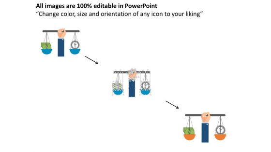 Finance And Time Management Balance Diagram Powerpoint Template