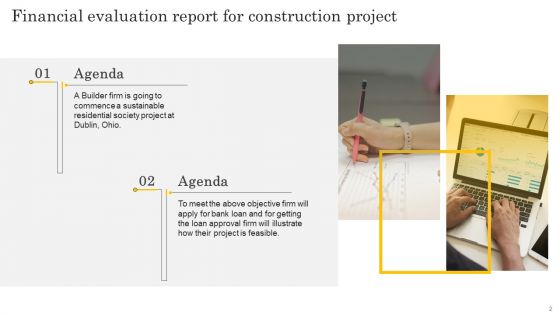 Financial Evaluation Report For Construction Project Ppt PowerPoint Presentation Complete Deck With Slides