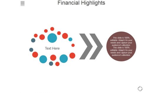 Financial Highlights Template 1 Ppt PowerPoint Presentation Styles Brochure