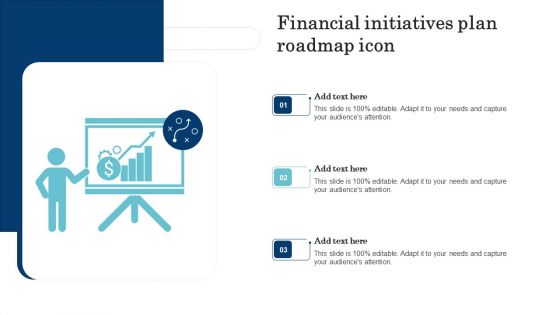 Financial Initiatives Plan Roadmap Icon Clipart PDF