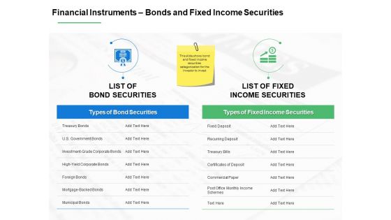 Financial Instruments Bonds And Fixed Income Securities Ppt PowerPoint Presentation Inspiration Templates