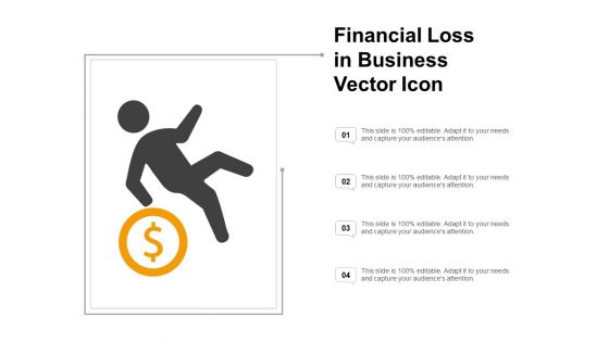 Financial Loss In Business Vector Icon Ppt PowerPoint Presentation Pictures Icon
