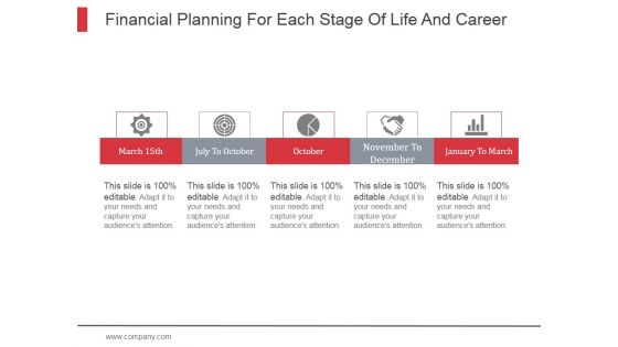 Financial Planning For Each Stage Of Life And Career Ppt PowerPoint Presentation Shapes