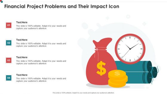 Financial Project Problems And Their Impact Icon Microsoft PDF