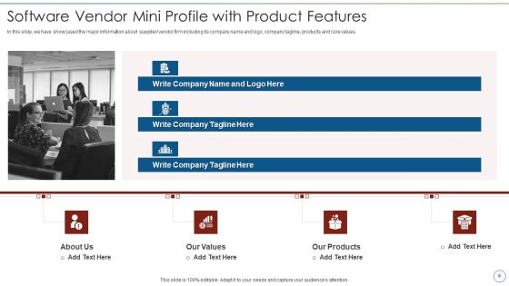 Financial Software Supplier Brief Profiles Ppt PowerPoint Presentation Complete Deck With Slides