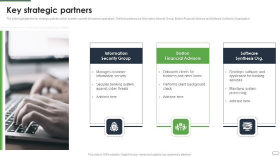 Financial Solutions Company Profile Key Strategic Partners Graphics PDF