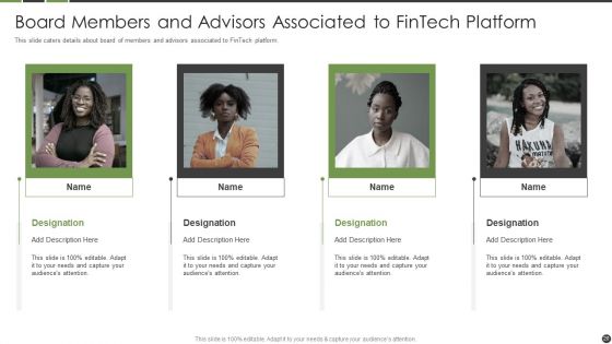 Financial Technology Startup Capital Raising Elevator Pitch Deck Ppt PowerPoint Presentation Complete Deck With Slides