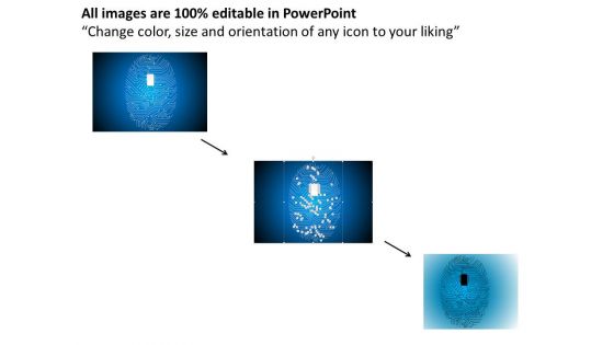 Finger Print Circuit For Security Analysis Powerpoint Template