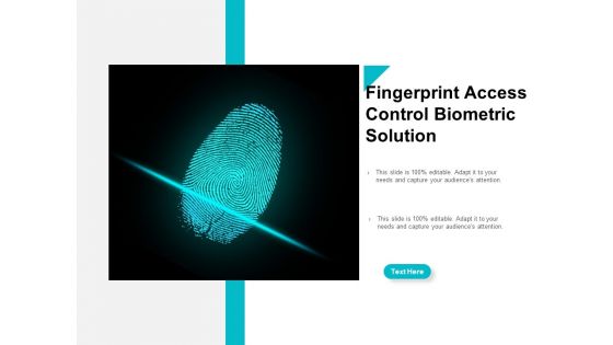 Fingerprint Access Control Biometric Solution Ppt PowerPoint Presentation Pictures Format