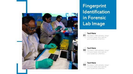 Fingerprint Identification In Forensic Lab Image Ppt PowerPoint Presentation Gallery Designs PDF