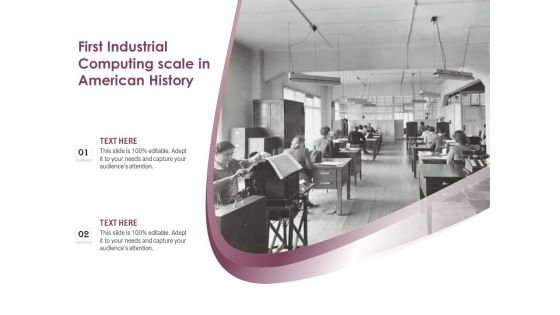 First Industrial Computing Scale In American History Ppt PowerPoint Presentation File Clipart PDF