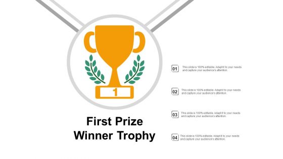 First Prize Winner Trophy Ppt PowerPoint Presentation File Styles