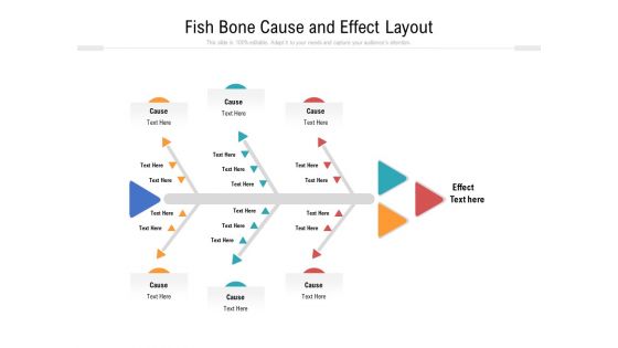 Fish Bone Cause And Effect Layout Ppt PowerPoint Presentation Icon Graphics Template PDF