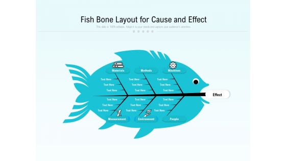Fish Bone Layout For Cause And Effect Ppt PowerPoint Presentation Ideas Aids PDF