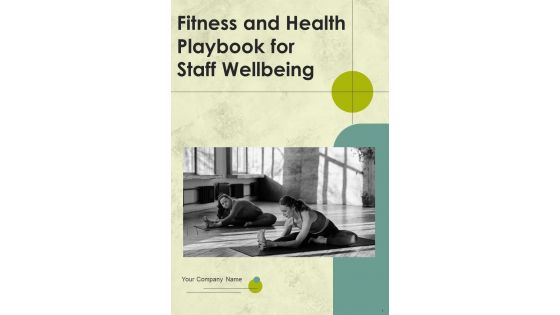 Fitness And Health Playbook For Staff Wellbeing Template