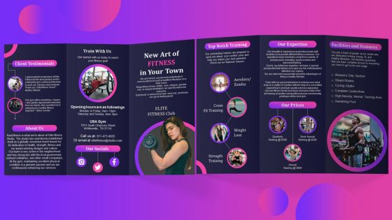 Fitness Club Brochure Trifold