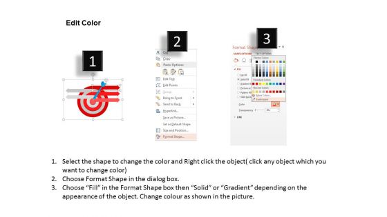 Five Arrow Steps For Target Planning Powerpoint Template