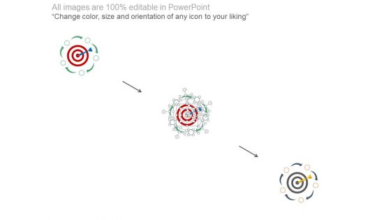 Five Arrows Around Target Board Powerpoint Slides