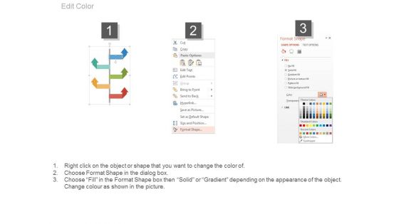 Five Arrows Signboard Style Timeline Diagram Powerpoint Slides