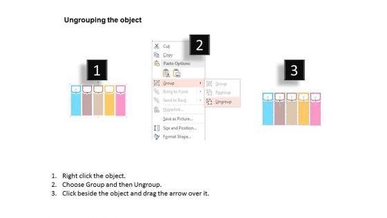 Five Banners For Management Development Process Powerpoint Template