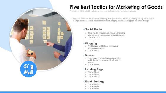 Five Best Tactics For Marketing Of Goods Ppt Infographic Template Picture PDF Five Best Tactics For Marketing Of Goods Ppt Infographic Template Picture PDF