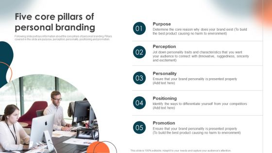 Five Core Pillars Of Personal Branding Guide To Personal Branding Pictures PDF
