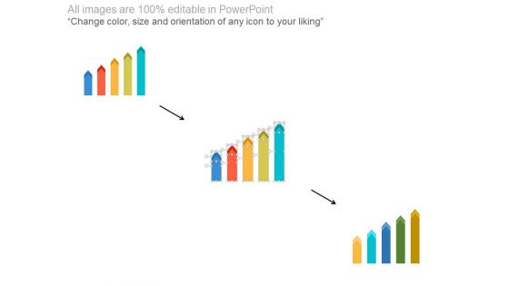 Five Horizontal Arrows Bar Graph Powerpoint Slides