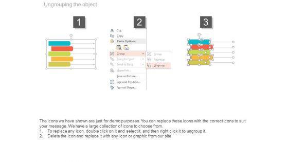 Five Infographic Tags For Market Share Information Powerpoint Template