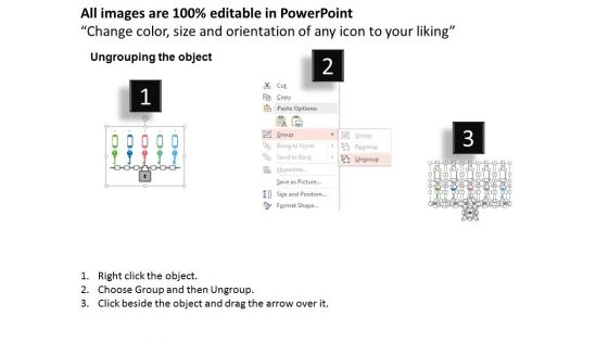 Five Key Tags With Lock And Chain Powerpoint Template