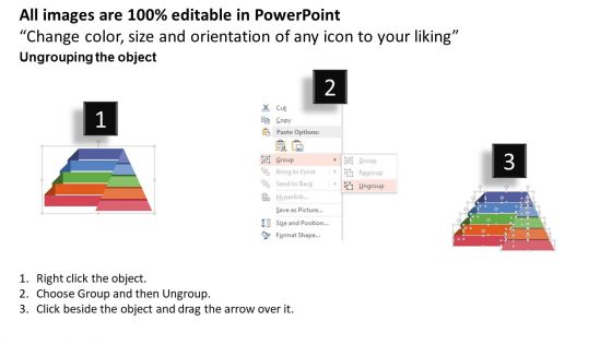 Five Levels Of Business Strategy Powerpoint Template