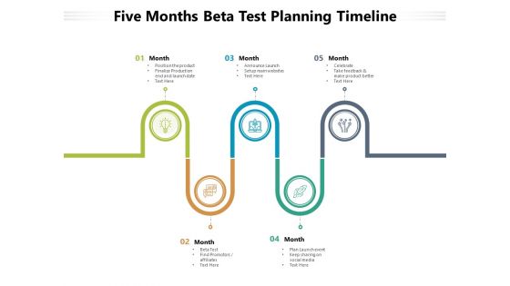 Five Months Beta Test Planning Timeline Ppt PowerPoint Presentation Pictures PDF