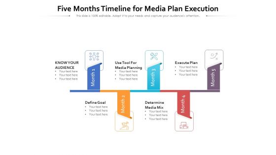 Five Months Timeline For Media Plan Execution Ppt PowerPoint Presentation Gallery Grid PDF Five Months Timeline For Media Plan Execution Ppt PowerPoint Presentation Gallery Grid PDF
