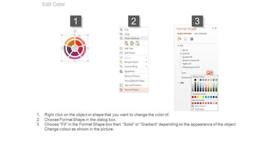Five Options Circular Infographic Diagram Powerpoint Slides