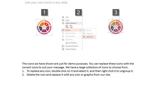 Five Options Circular Infographic Diagram Powerpoint Slides
