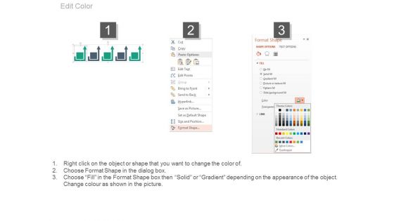 Five Options Timeline For Marketing Plan Powerpoint Slides