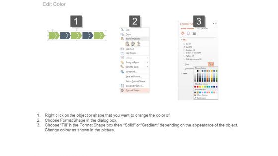 Five Progressive Arrows For Process Flow Powerpoint Template