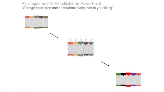 Five Sequential Text Boxes For Information Display Powerpoint Slides