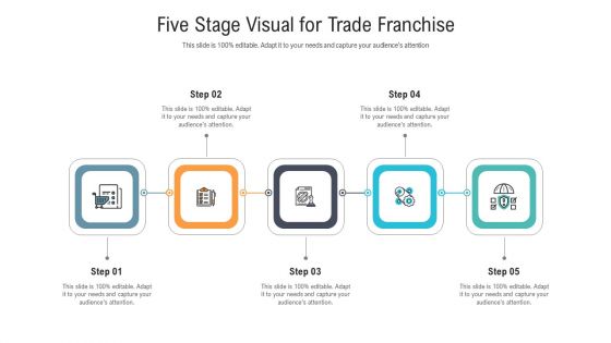 Five Stage Visual For Trade Franchise Ppt PowerPoint Presentation Gallery Templates PDF