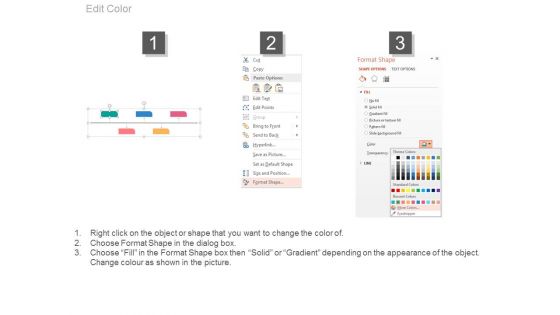 Five Staged Annual Report With Year Based Tags Powerpoint Slides
